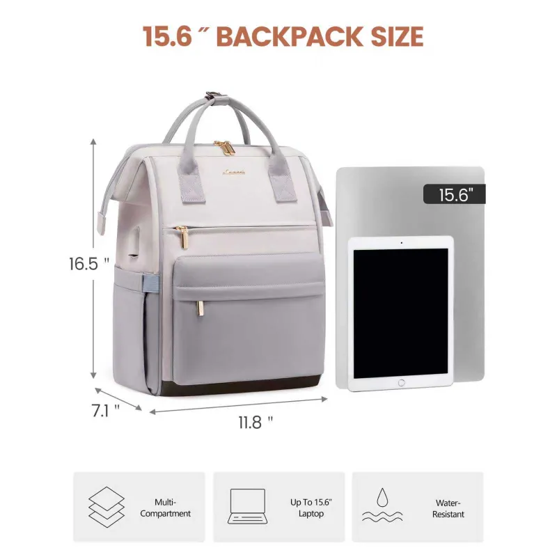 Γυναικείο Σακίδιο USB Lovevook 15,6'' MB2146 beige gray brown