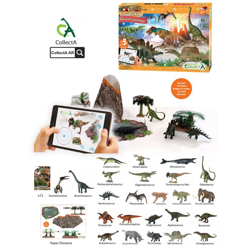 CollectA Ημερολόγιο Προϊστορικά με 12 κάρτες AR (84177)