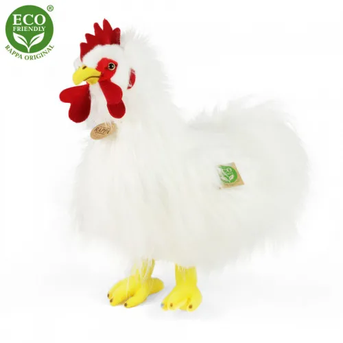 Rappa Λούτρινος Ασπρος Πετεινός 33 εκ. Ορθιος Eco-Friendly (211230)