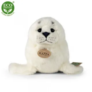 Rappa Λούτρινη Ασπρη Φώκια 30 εκ. Ξαπλωτή Eco-Friendly (602250)