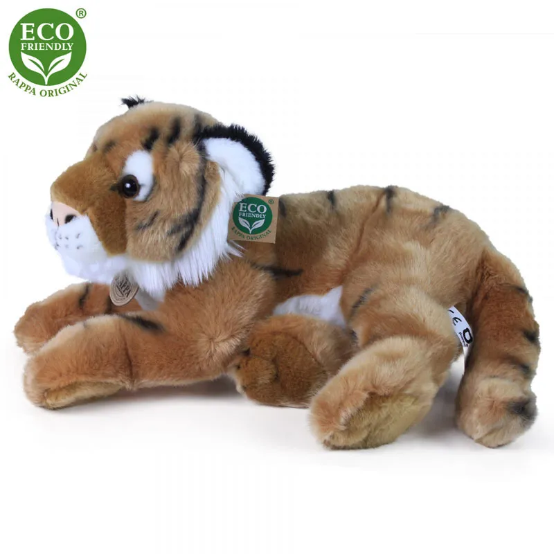 Rappa Λούτρινη Τίγρης 36 εκ. Ξαπλωτή Eco-Friendly (942042)