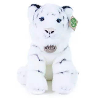 Rappa Λούτρινη Ασπρη Τίγρης 30 εκ. Καθιστή Eco-Friendly (942134)
