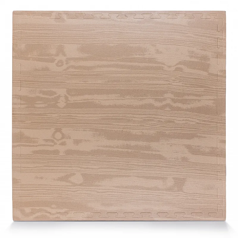 Δάπεδο Προστασίας Puzzle EVA 100x100x2,5 cm – Ξύλο / Μαύρο