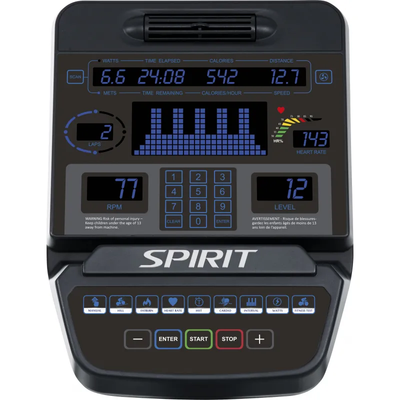 Spirit Επαγγελματικό Ποδήλατο Καθιστό CR900 - 43369 - Σε 18 Άτοκες Δόσεις - Επαγγελμ. Εξοπλισμός