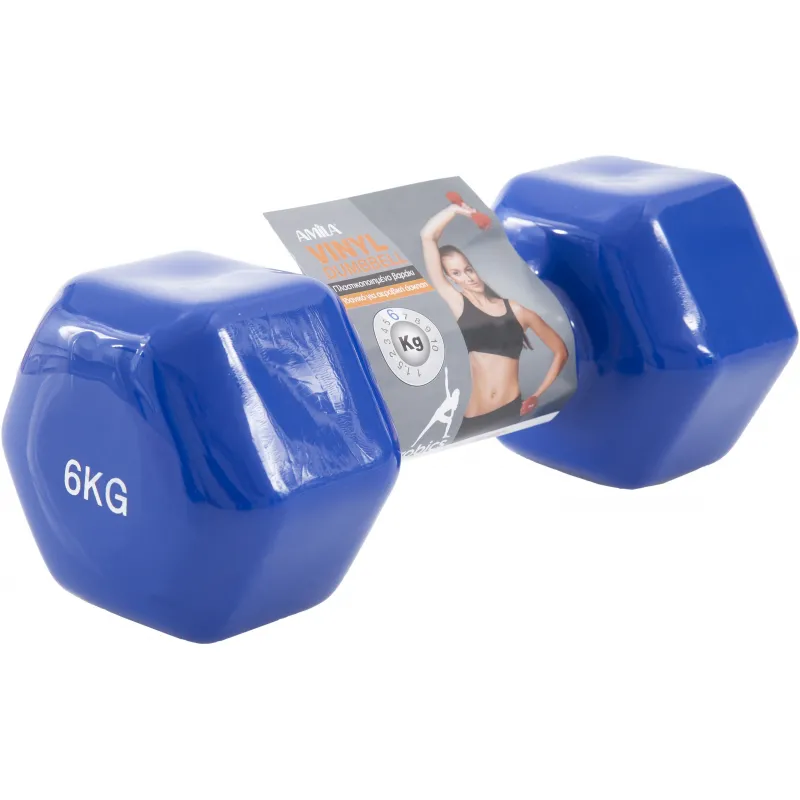 Amila  Vinyl Dumbbell 6Kg - 44120 - Βαράκια