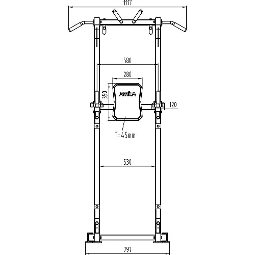 Amila Μηχάνημα Μονόζυγο-Δίζυγο Power Tower - 44274 - Σε 12 Άτοκες Δόσεις