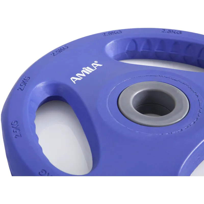 Amila Δίσκος με επένδυση λάστιχου. 2.50 kg Φ28 - 44415 - Δίσκοι Πλαστικοί-Δίσκοι Λάστιχο Χρωματιστοί