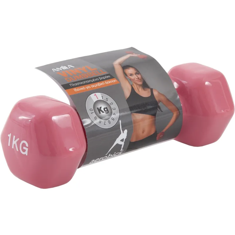 Amila  Vinyl Dumbbell  1Kg - 44491 - Βαράκια