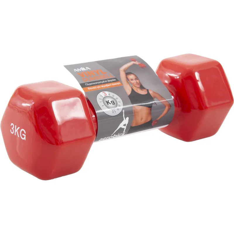 Amila  Vinyl Dumbbell 3Kg - 44493 - Βαράκια