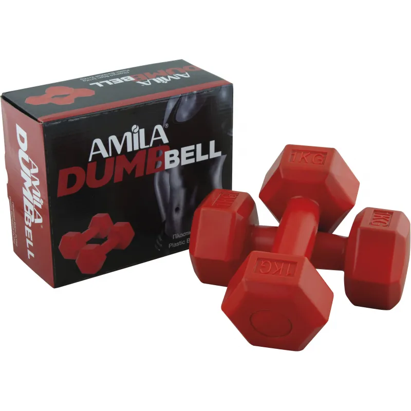 Amila Αλτήρας Εξάγωνος Plastic Series 1.00Kg (Ζευγάρι) - 44530 - Βαράκια