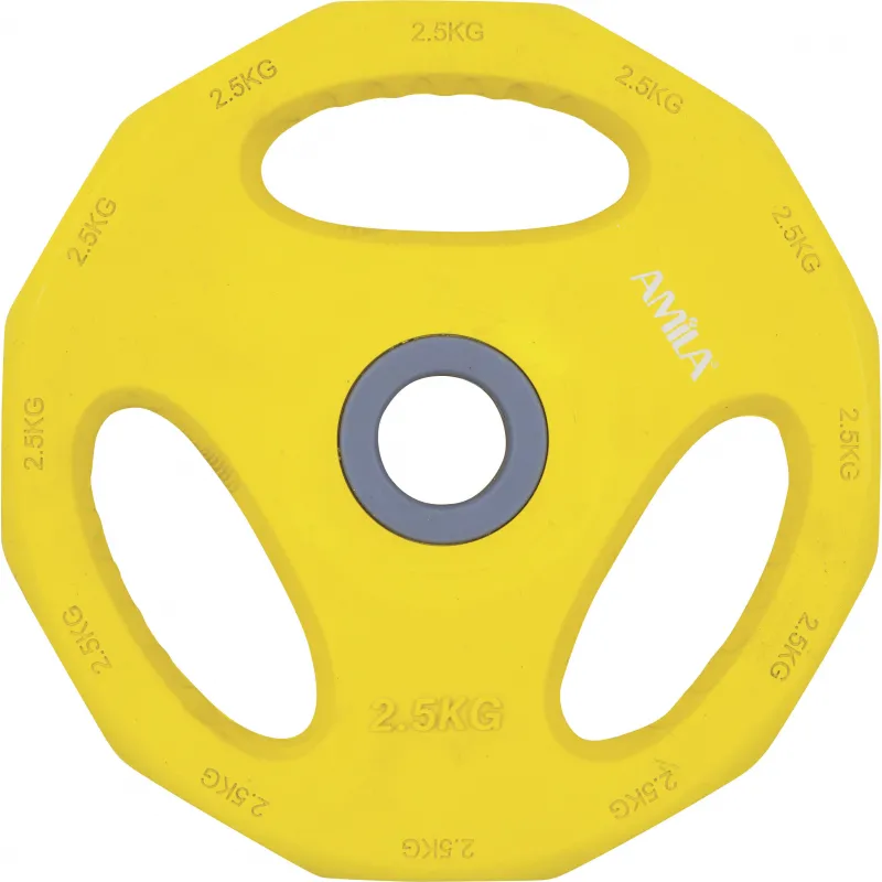 Amila Δίσκος με επένδυση λάστιχου. 2.50 kg Φ30 - 84516 - Δίσκοι Πλαστικοί-Δίσκοι Λάστιχο Χρωματιστοί