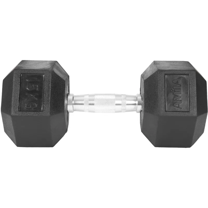 Amila Αλτήρας Εξάγωνος Rubber Cover Class A - 15.0Kg - 84541 - Αλτήρες Crossfit