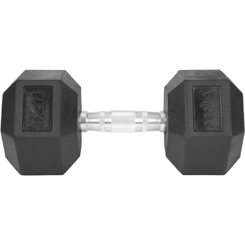 Amila Αλτήρας Εξάγωνος Rubber Cover Class A - 17.5Kg - 84542 - Αλτήρες Crossfit