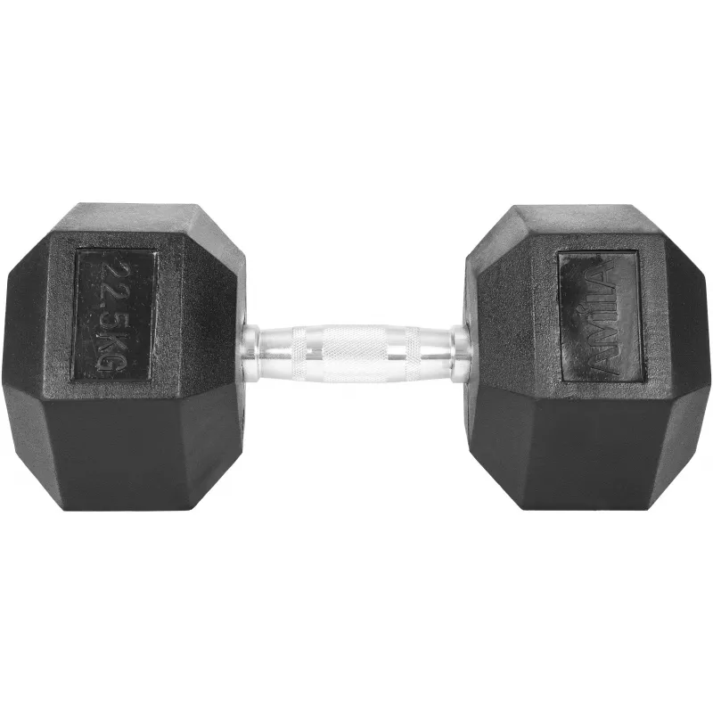Amila Αλτήρας Εξάγωνος Rubber Cover Class A - 22.5Kg - 84544 - Αλτήρες Crossfit