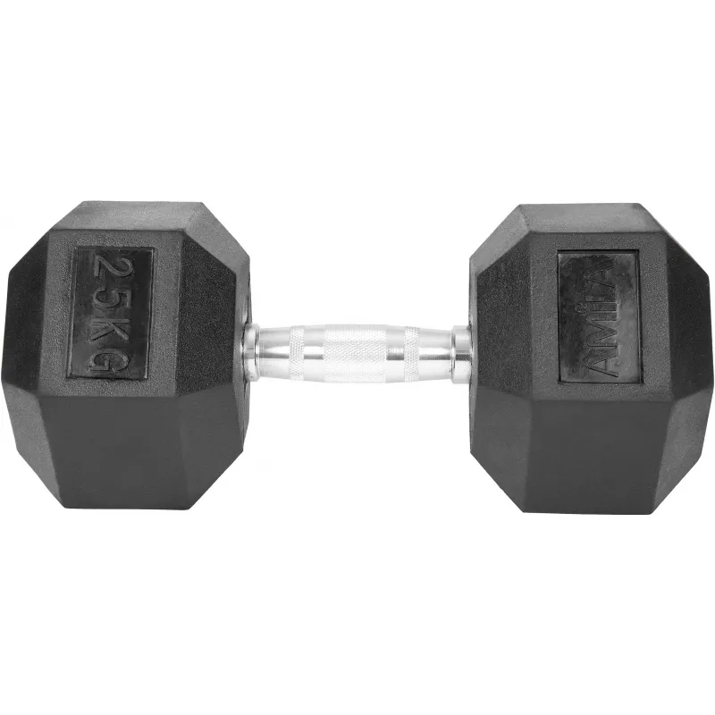 Amila Αλτήρας Εξάγωνος Rubber Cover Class A - 25.0Kg - 84545 - Αλτήρες Crossfit