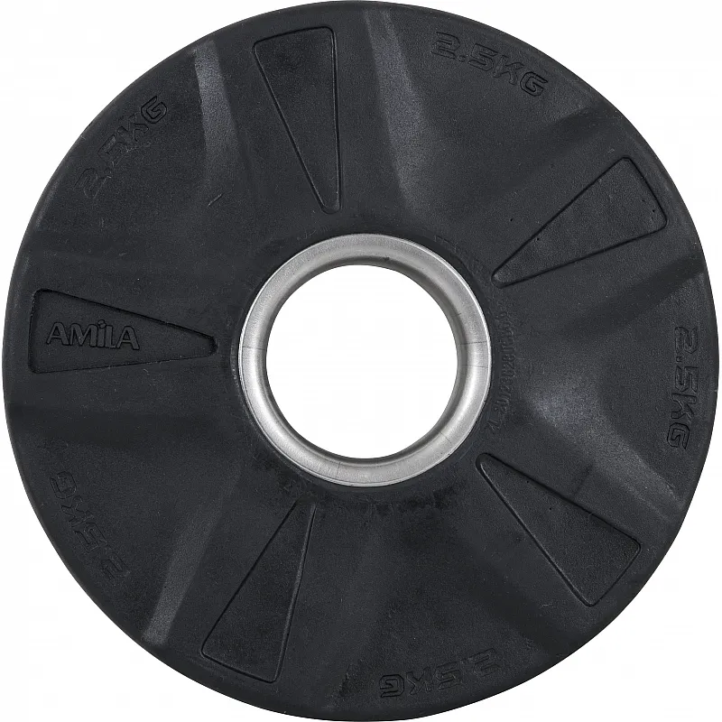 Amila Δίσκος Rubber Cover A 50mm 2.5Kg - 84566 - Δίσκοι Ολυμπιακού τύπου