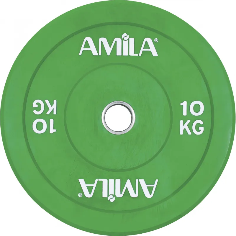 Amila Δίσκος Color Bumper 50mm 10Kg - 84604 - Δίσκοι Ολυμπιακού τύπου