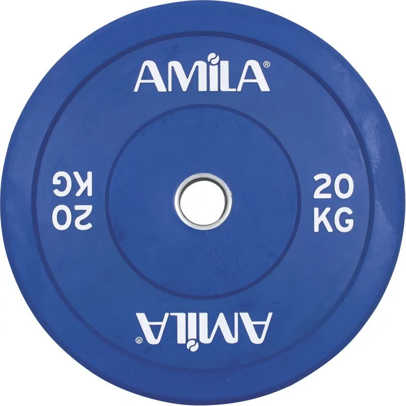 Amila Δίσκος Color Bumper 50mm 20Kg - 84605 - Δίσκοι Ολυμπιακού τύπου