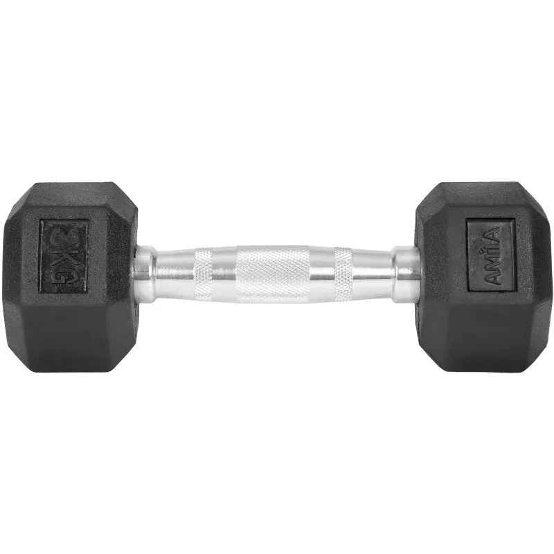 Amila Αλτήρας Εξάγωνος Rubber Cover Class A - 3.0Kg - 84764 - Αλτήρες Crossfit