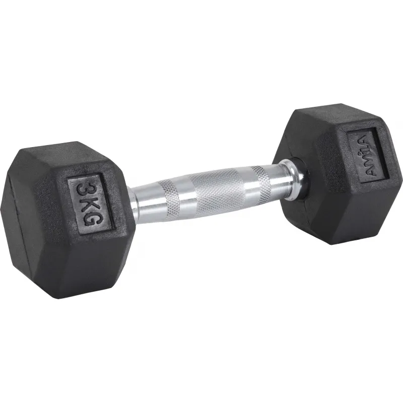 Amila Αλτήρας Εξάγωνος Rubber Cover Class A - 3.0Kg - 84764 - Αλτήρες Crossfit