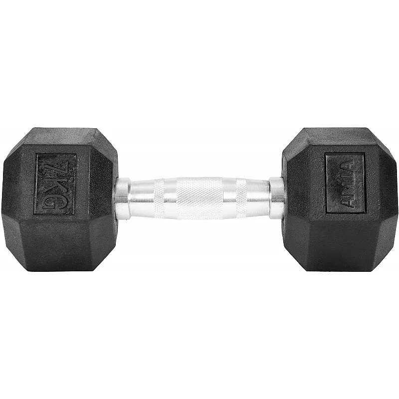 Amila Αλτήρας Εξάγωνος Rubber Cover Class A - 7.0kg - 84766 - Αλτήρες Crossfit