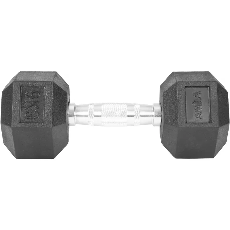 Amila Αλτήρας Εξάγωνος Rubber Cover Class A - 9.0Kg - 84767 - Αλτήρες