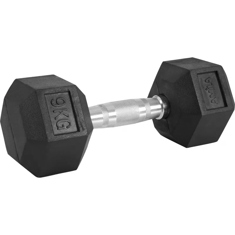 Amila Αλτήρας Εξάγωνος Rubber Cover Class A - 9.0Kg - 84767 - Αλτήρες