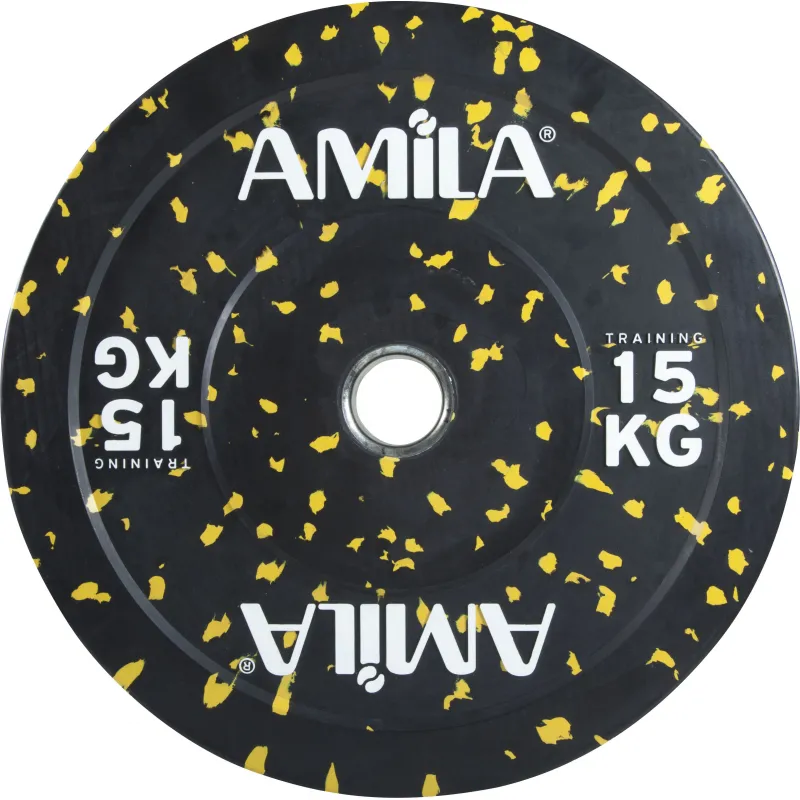 Amila Δίσκος Splash Bumper 50mm 15Kg - 84805 - Δίσκοι Ολυμπιακού τύπου