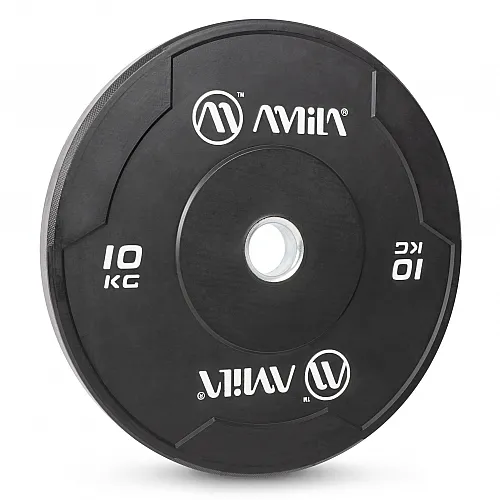 Δίσκος AMILA Black W Bumper Slim 50mm 10Kg