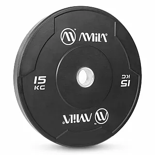 Δίσκος AMILA Black W Bumper Slim 50mm 15Kg