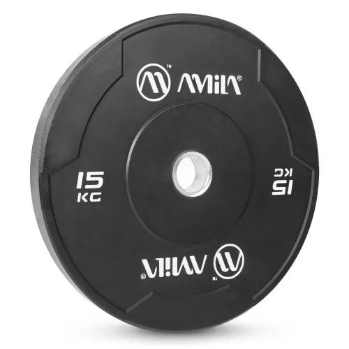 Δίσκος AMILA Black W Bumper Slim 50mm 15Kg