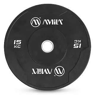 Δίσκος AMILA Black W Bumper Slim 50mm 15Kg