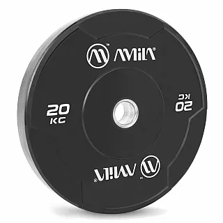 Δίσκος AMILA Black W Bumper Slim 50mm 20Kg