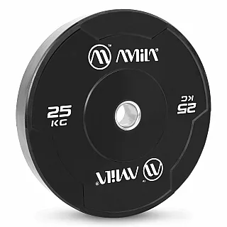 Δίσκος AMILA Black W Bumper Slim 50mm 25Kg
