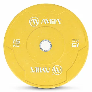 Δίσκος Color Bumper Plate Slim 50 mm 15 kg – Κίτρινο