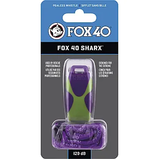 Fox Σφυρίχτρα  Sharx Safety Μωβ-Πράσινη με Κορδόνι - 87032808