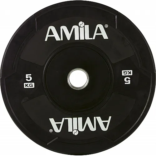 Amila Δίσκος Black W Bumper 50mm 5Kg - 90306