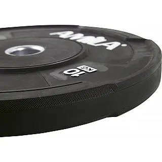 Amila Δίσκος Black W Bumper 50mm 10Kg - 90307
