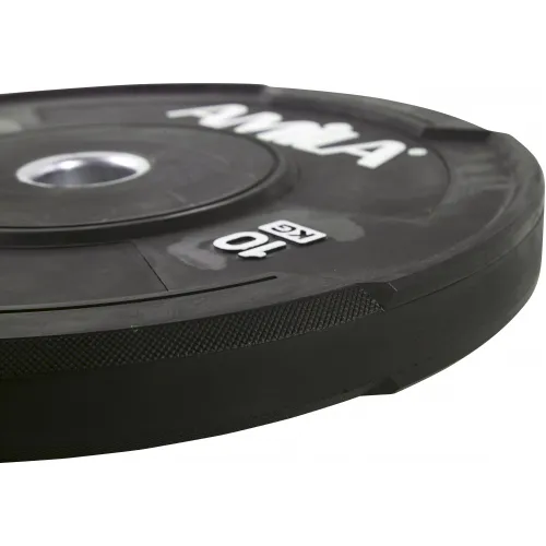 Amila Δίσκος Black W Bumper 50mm 10Kg - 90307