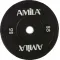 Amila Δίσκος Black W Bumper 50mm 10Kg - 90307