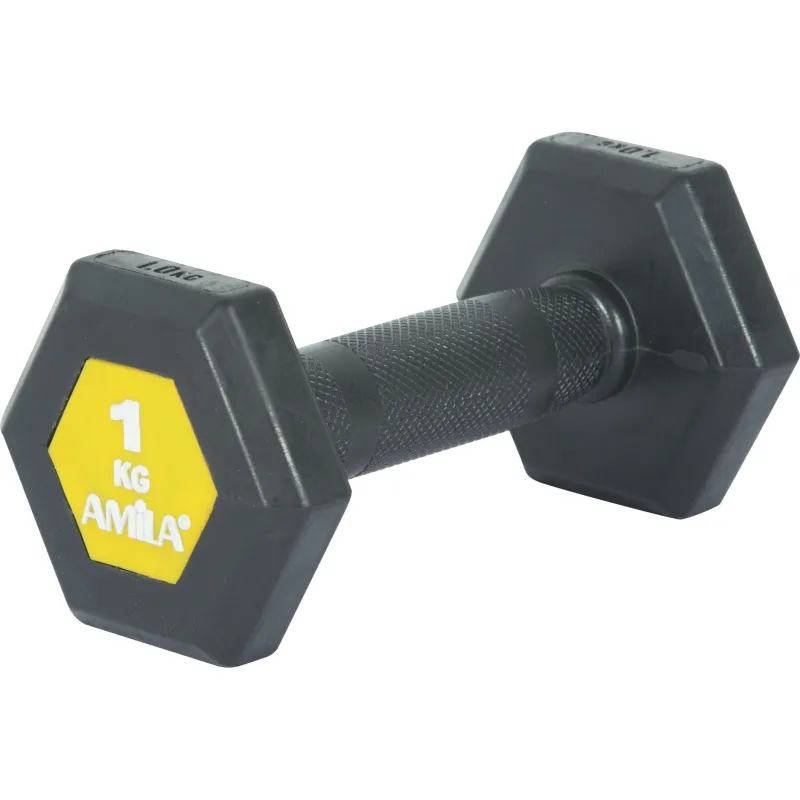 Amila Aλτήρας Εξάγωνος Original Rubber H - 1.0kg - 90580 - Αλτήρες
