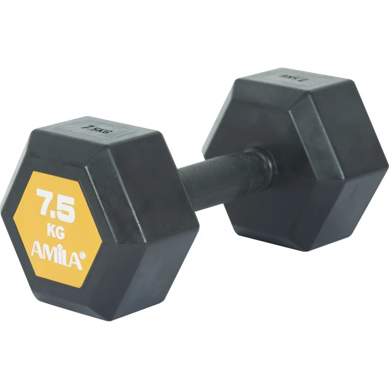 Amila Aλτήρας Εξάγωνος Original Rubber H - 7.5Kg - 90588 - Αλτήρες Crossfit