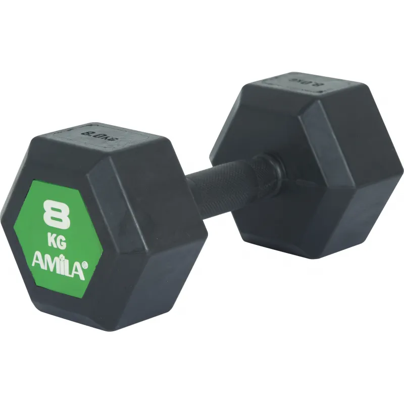 Amila Aλτήρας Εξάγωνος Original Rubber H - 8.0Kg - 90589 - Αλτήρες Crossfit