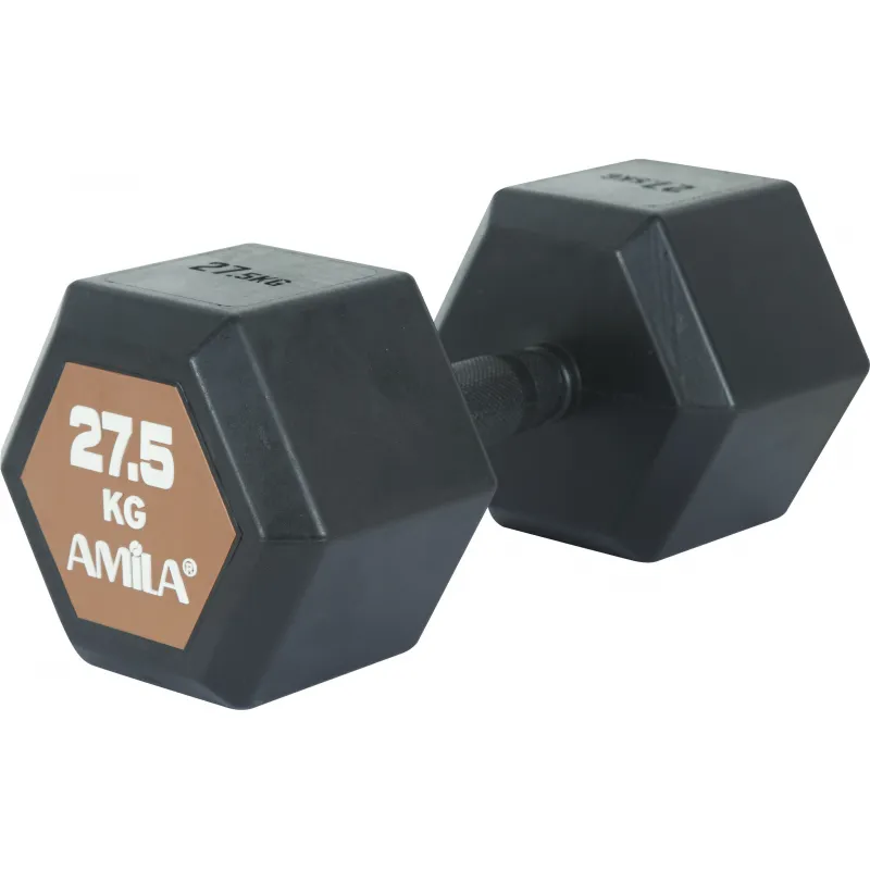 Amila Aλτήρας Εξάγωνος Original Rubber H - 27.5Kg - 90598 - Αλτήρες