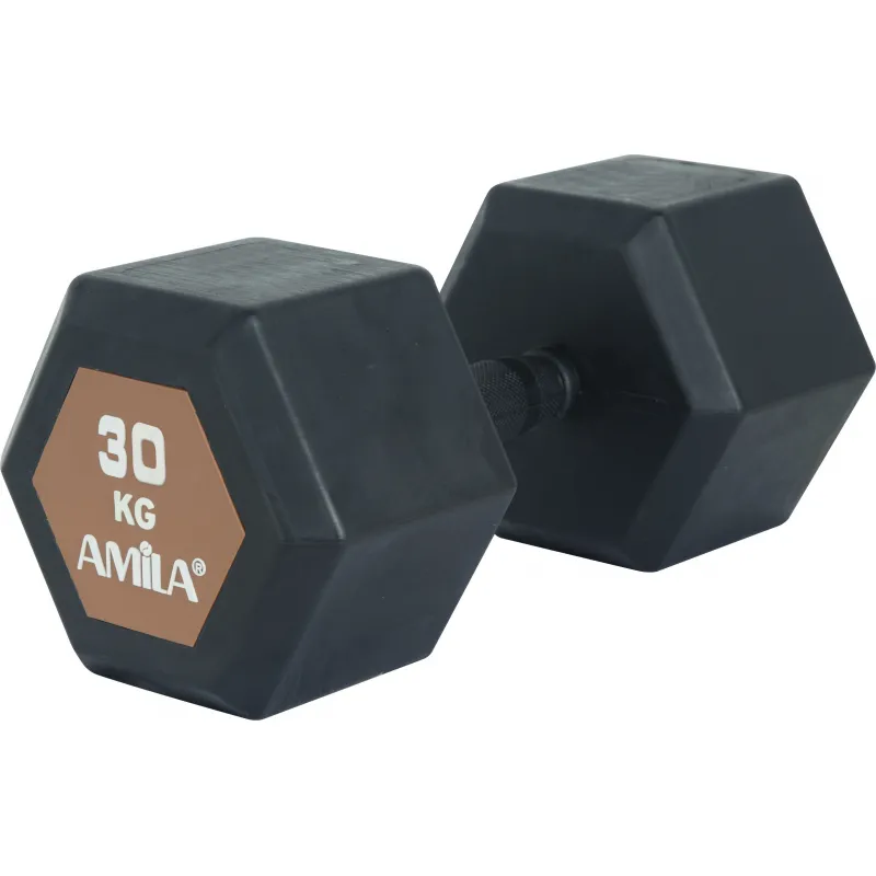 Amila Aλτήρας Εξάγωνος Original Rubber H - 30.0Kg - 90599 - Αλτήρες