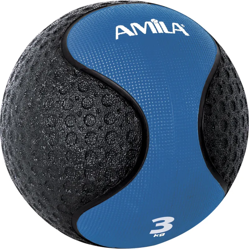 Amila Μπάλα Medicine Ball Rubber 3kg - 90703 - Μπάλες Crossfit