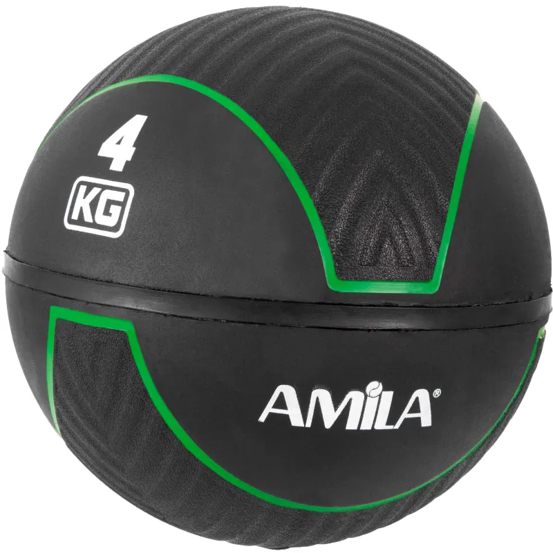 Μπάλα AMILA Medicine Ball HQ Rubber 4Kg 90708 - Μπάλες Γυμναστικής