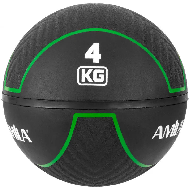 Μπάλα AMILA Medicine Ball HQ Rubber 4Kg 90708 - Μπάλες Γυμναστικής