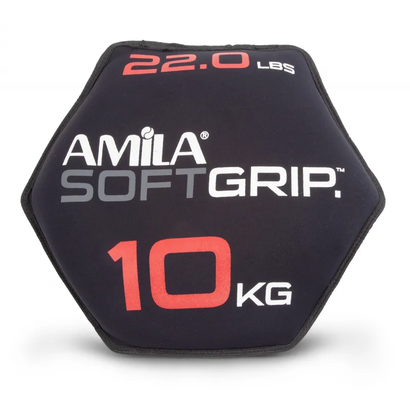 Amila 90755 Δίσκος Βαρίδιο Soft Grip 10Kg - Bulgarian Bag - Power Bag