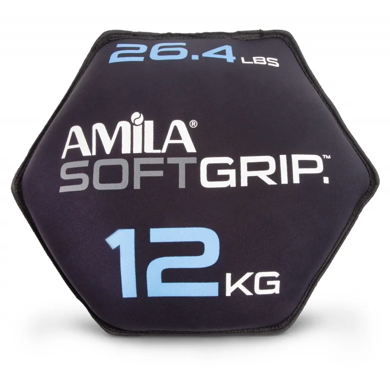 Amila 90756 Δίσκος Βαρίδιο Soft Grip 12Kg - Bulgarian Bag - Power Bag